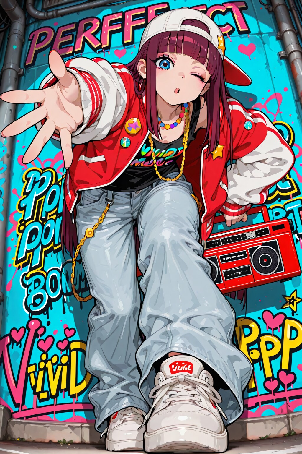 路地裏のネオンビート | の人気AIイラスト・グラビア