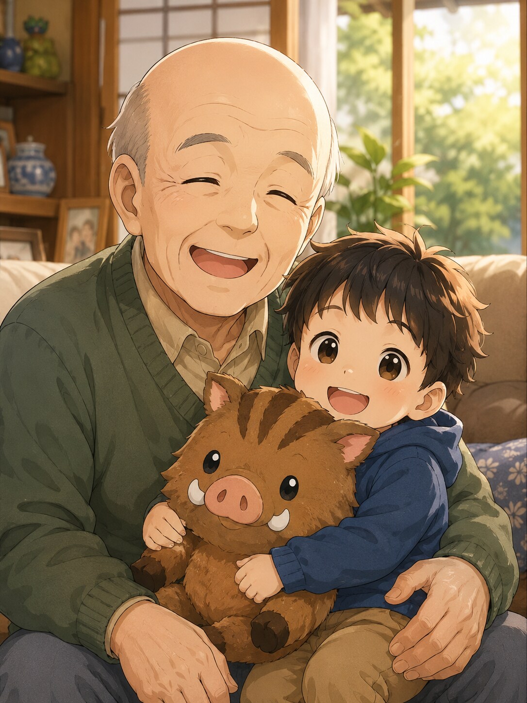 祖父と孫 | の人気AIイラスト・グラビア