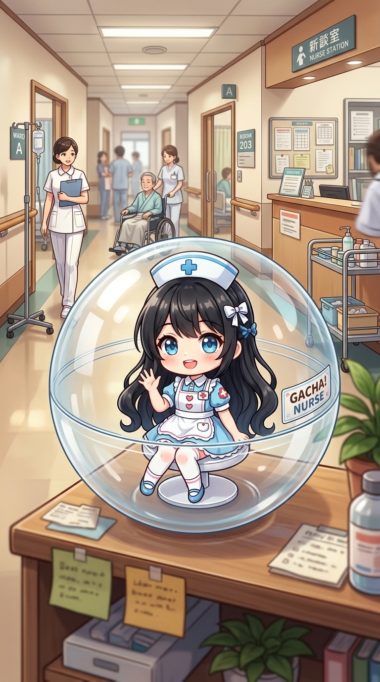 ナース服姿のARCANAちゃんをカプセルに入れたよ | の人気AIイラスト・グラビア