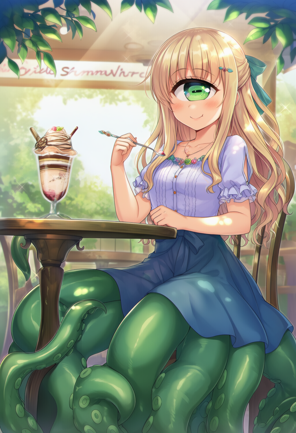 単眼スキュラ　カフェでアイスパフェ