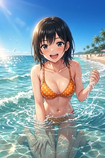 幼馴染と夏の海