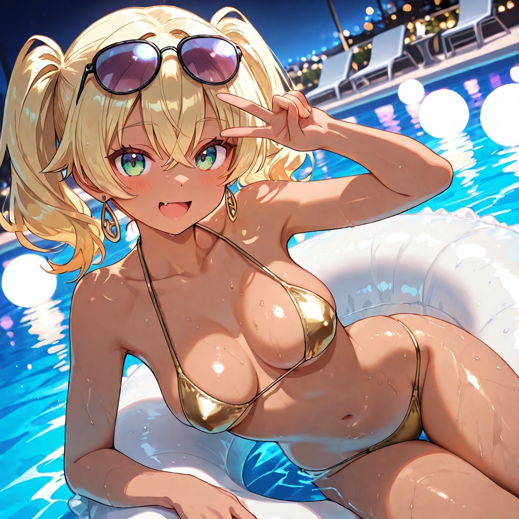 金ピカ水着ギャル