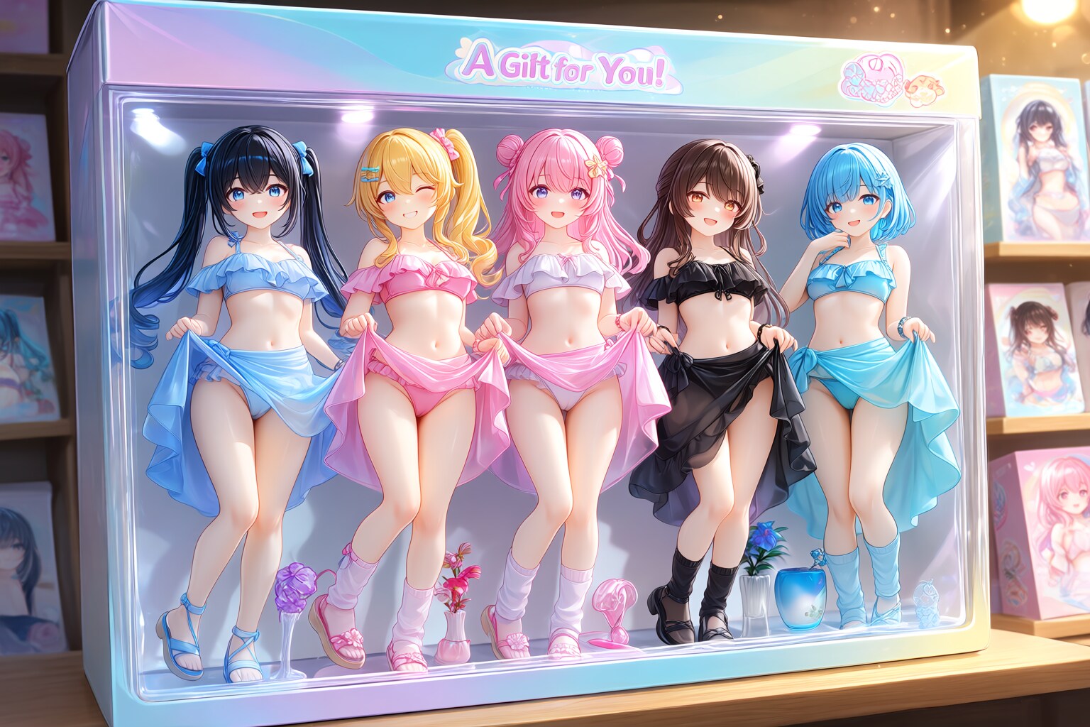 「あなたへのプレゼント！かわいいビキニに身を包んだ５人のおともだちセット Ver.パレオ」（ロリっ子大集合・一般向け５５の２）