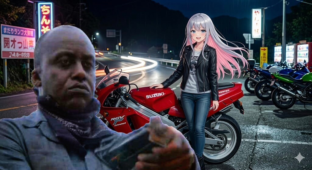 ガンマはお好き？結構、ツーストロークです、余裕の音だ馬力が違いますよ、一番気に入ってるのは値段だ