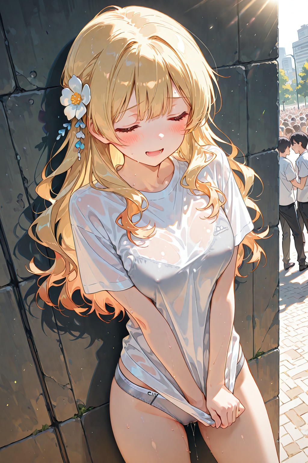 こんな格好でお外に出ちゃった♡