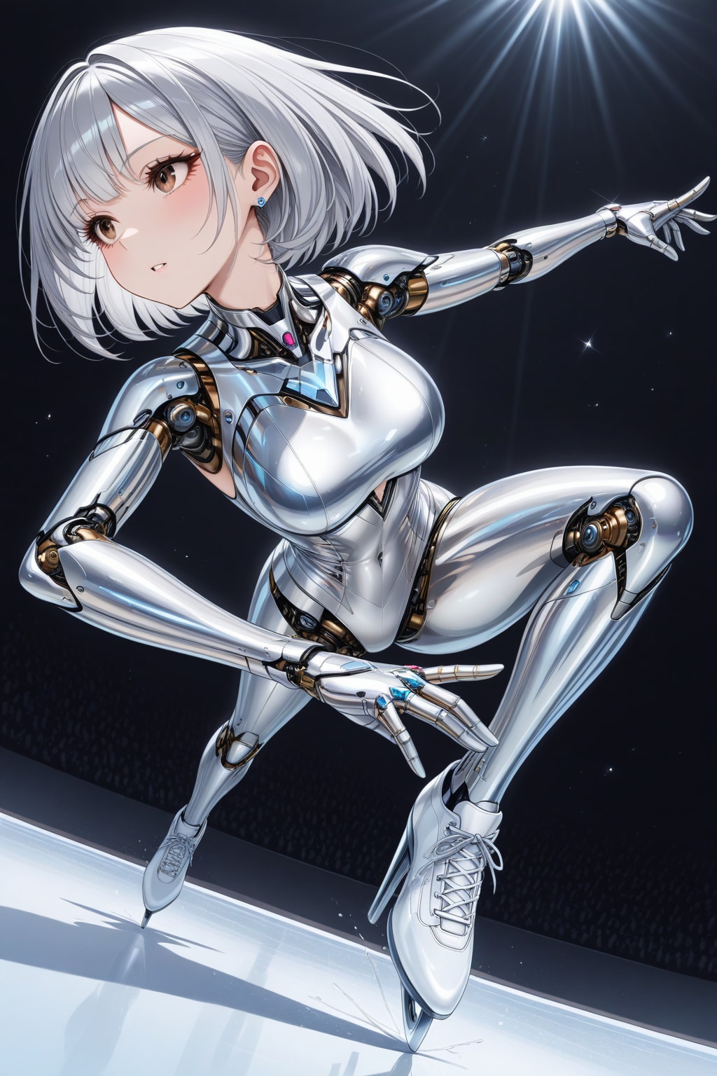 スケートするメカ子