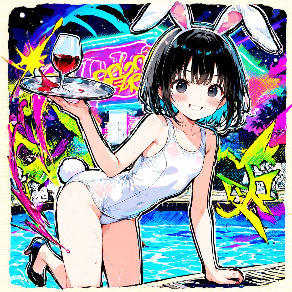 白スク水兎
