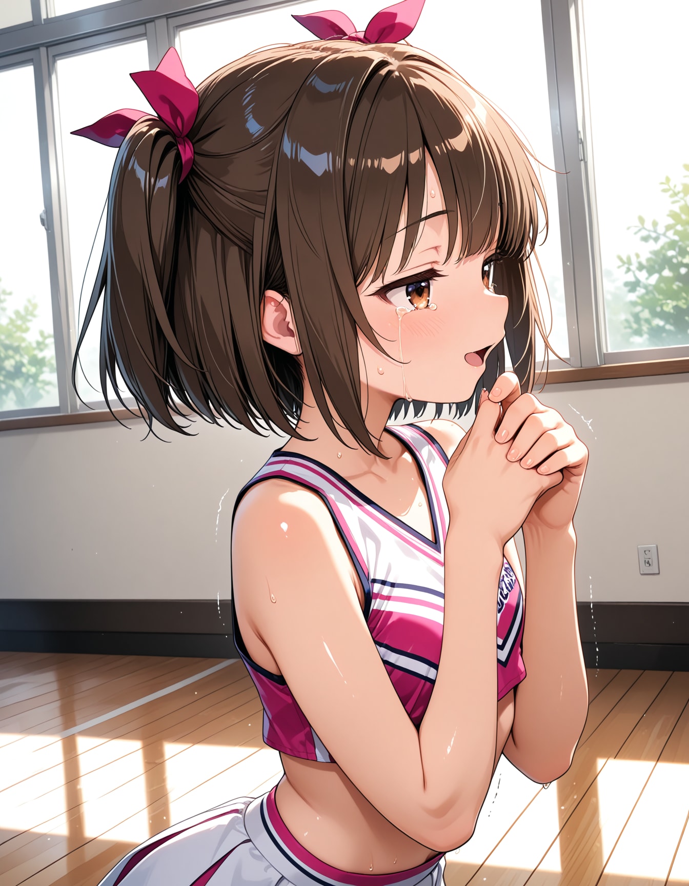 後輩の声援に…(チア姪ちゃん)