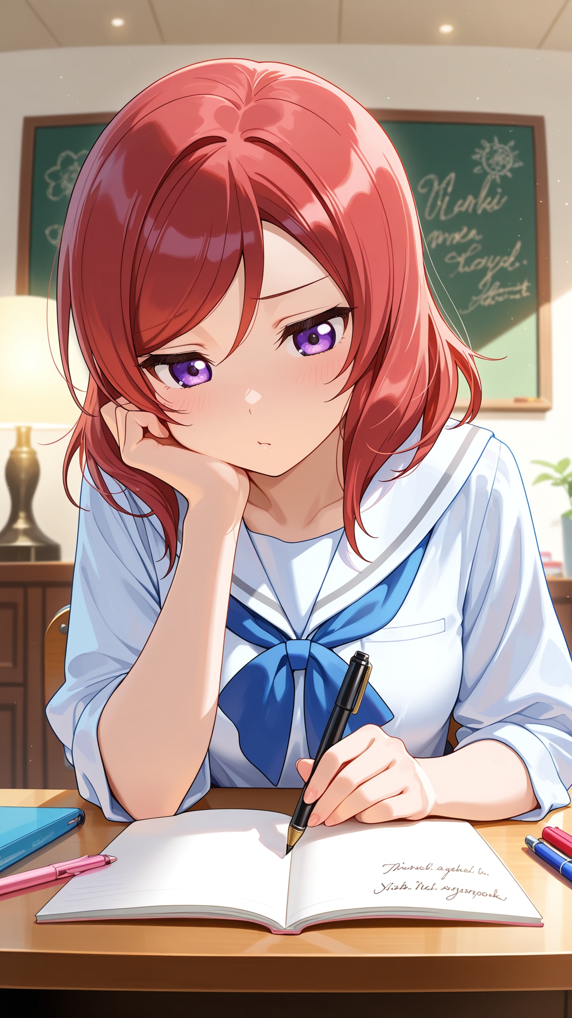 ノートに書き込み
