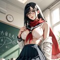 教室に残る、誘うような視線 2枚目