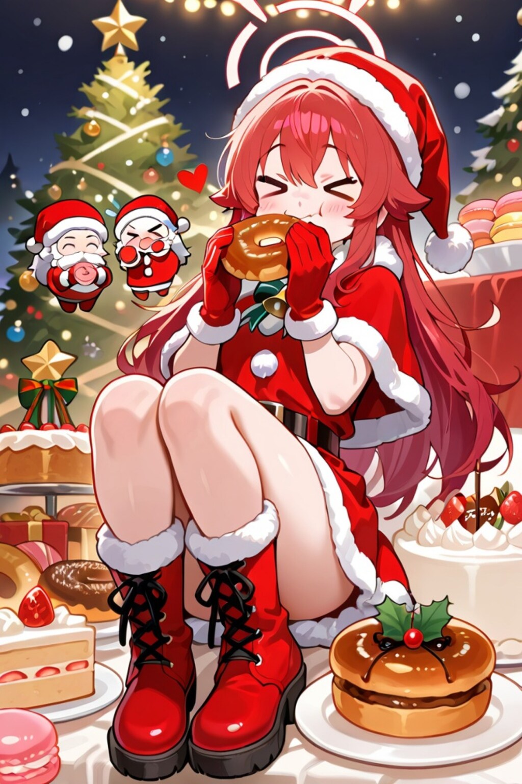 食べまくる赤髪ちゃん