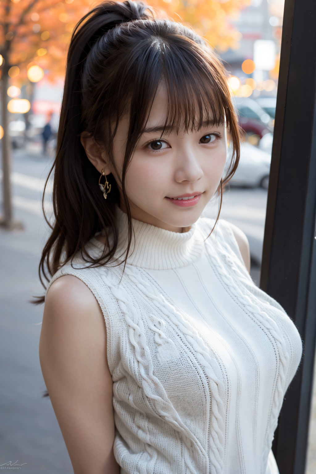 セーター姿のOL 2