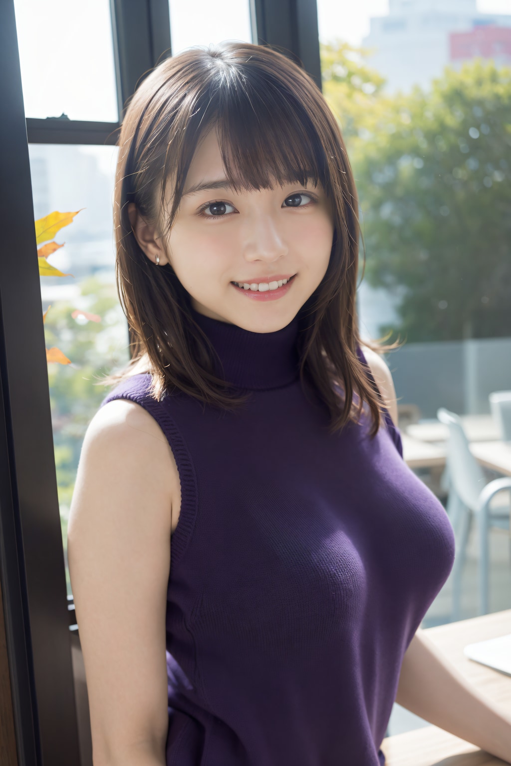 セーター姿のOL 2