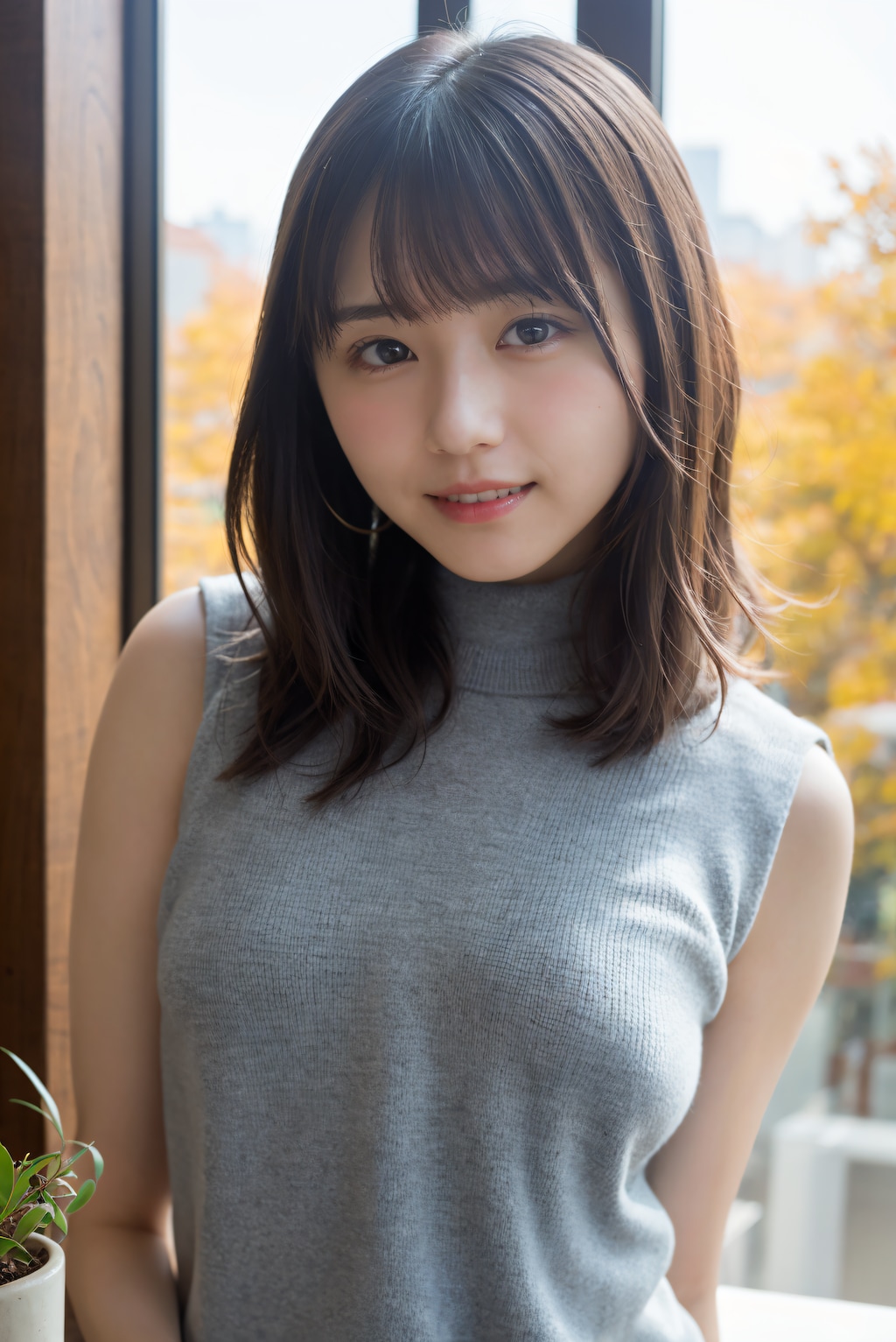 セーター姿のOL 2