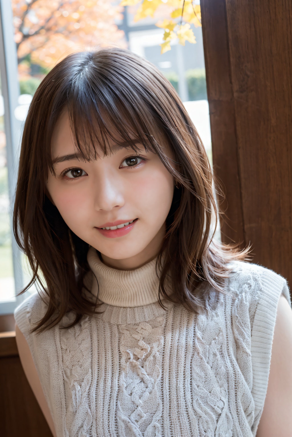 セーター姿のOL 2