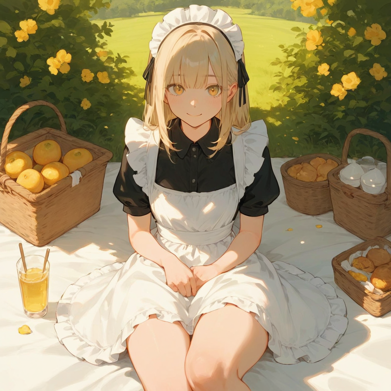 夏のピクニックメイドさん