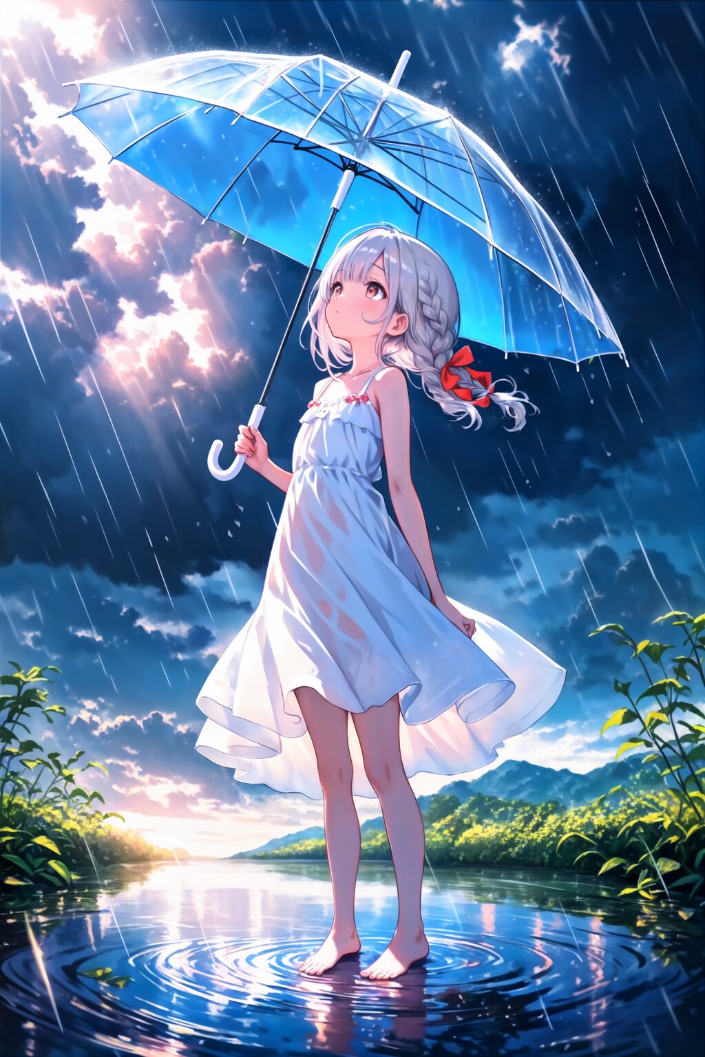 雨よけの光