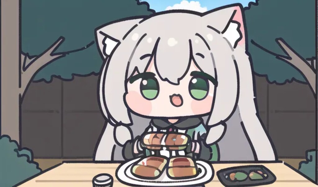 4コマ  お肉の時間