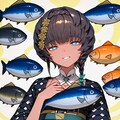 ゴッホスタイル✕こなつちゃん🌻🐟️ 2枚目