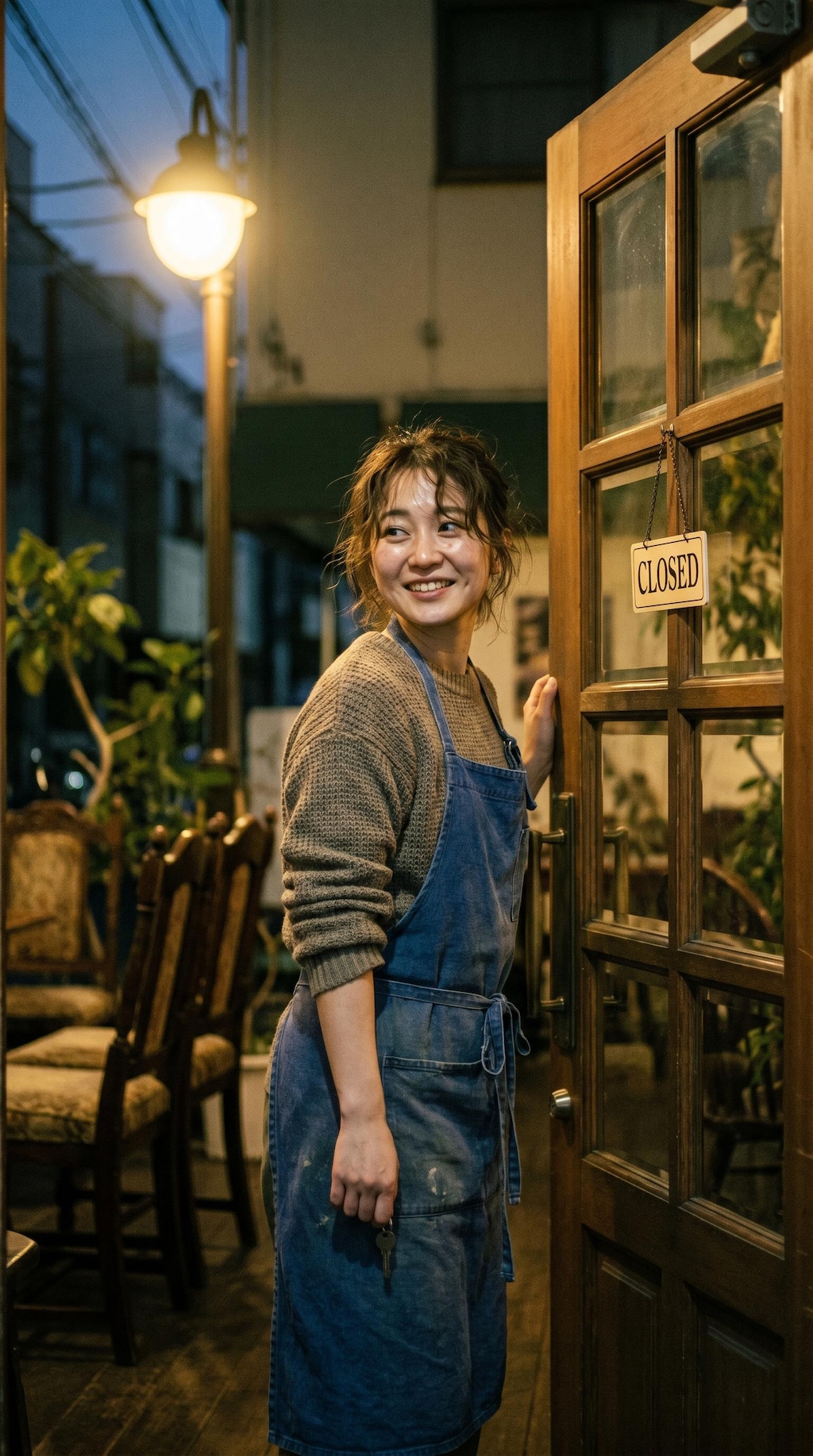 Shared Laughter Behind the Counter
