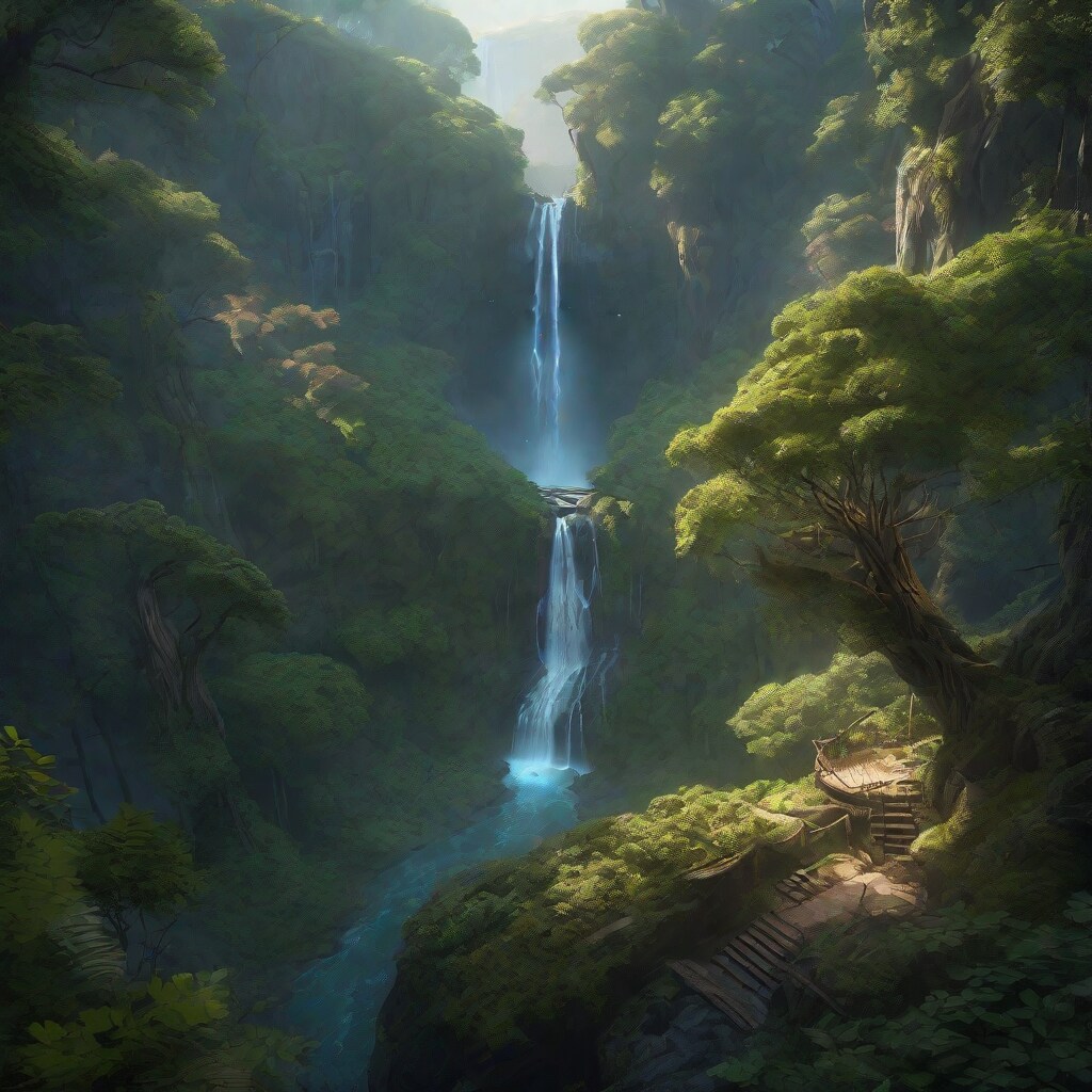 マイナスイオンを感じる滝