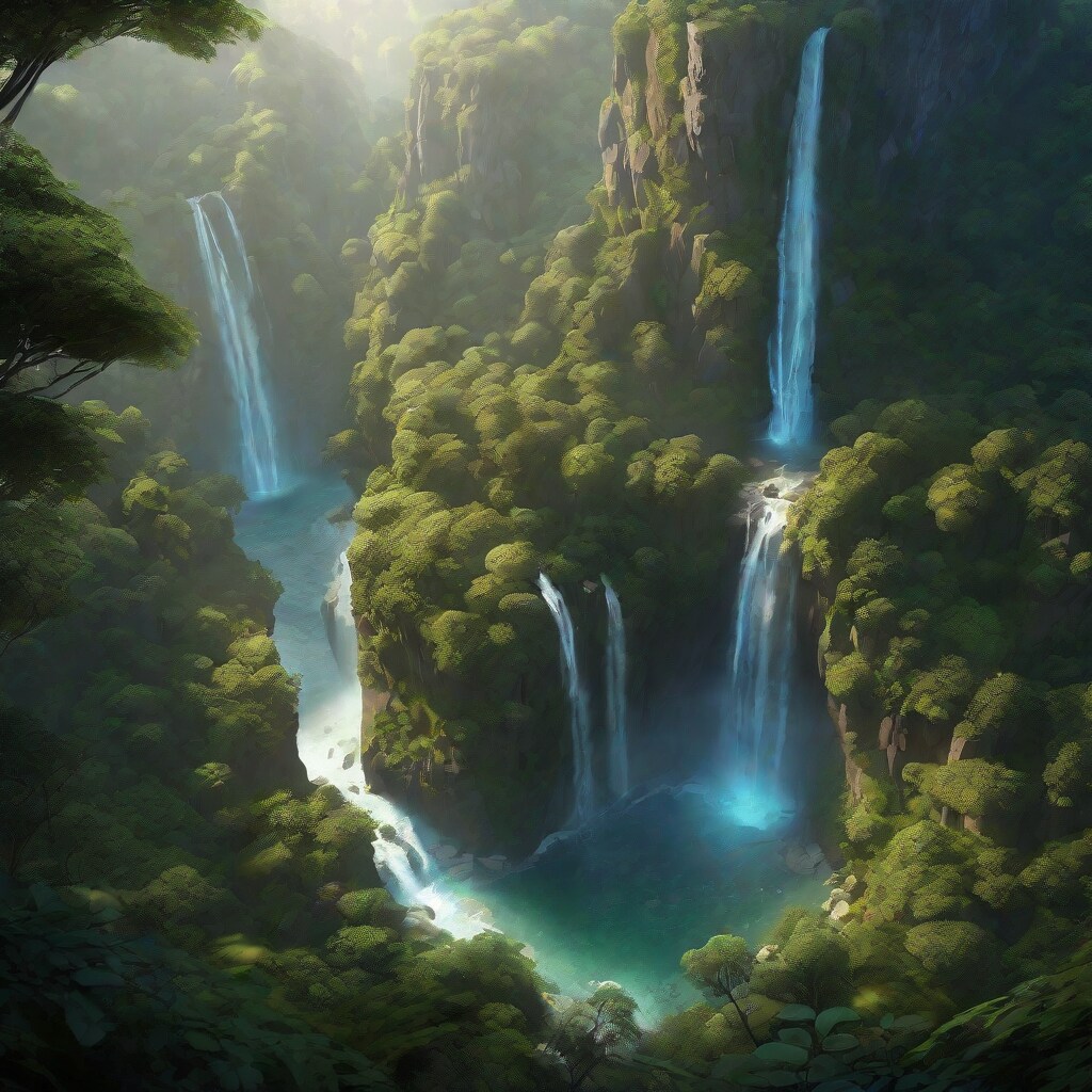 マイナスイオンを感じる滝