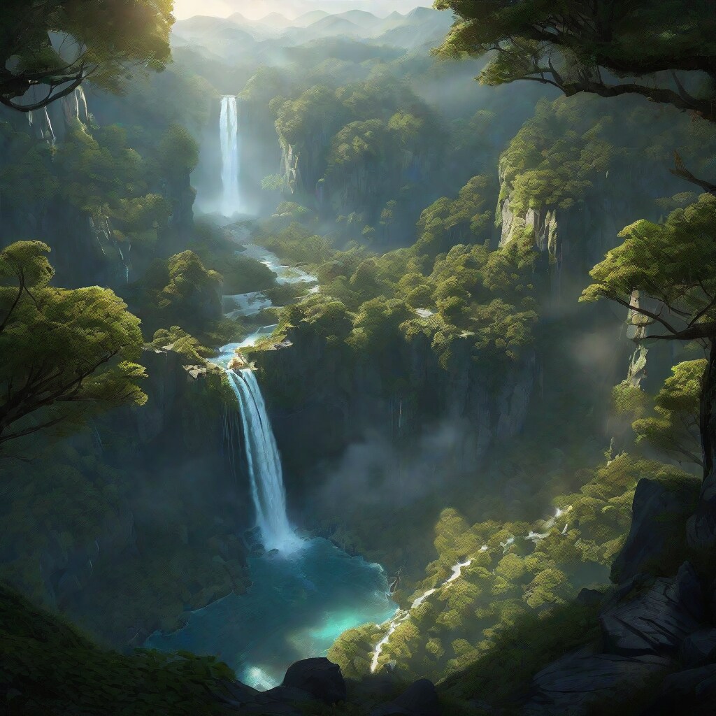 マイナスイオンを感じる滝