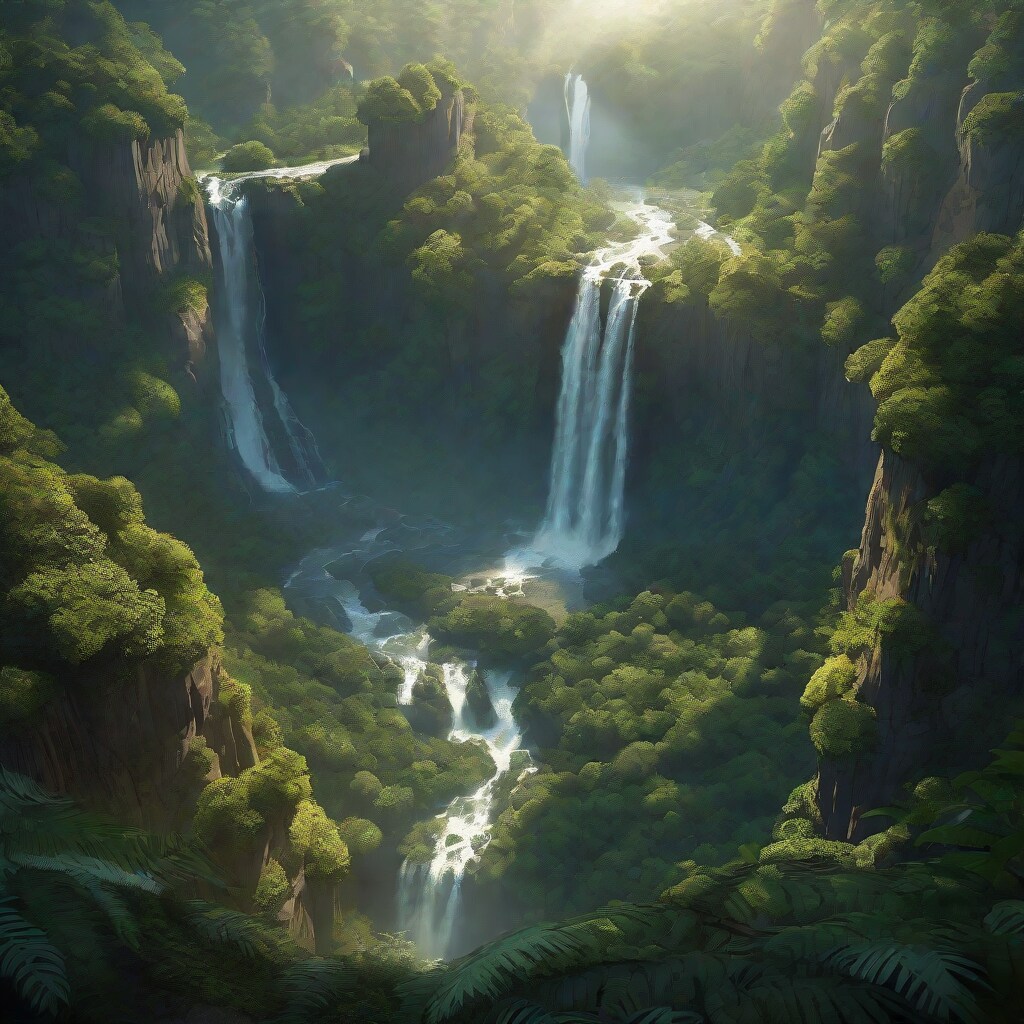 マイナスイオンを感じる滝