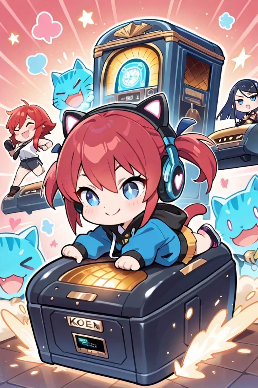 赤髪ちゃんと猫