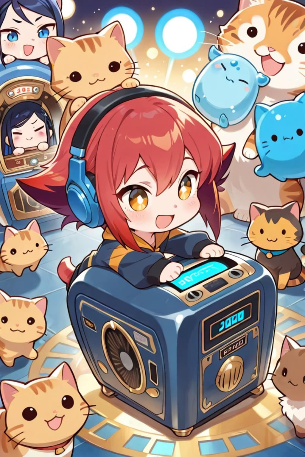 赤髪ちゃんと猫