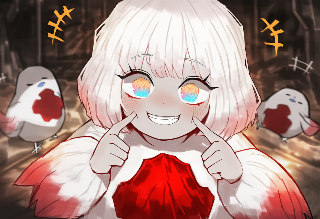 ロボトミー　罰鳥　自分の頬をつく