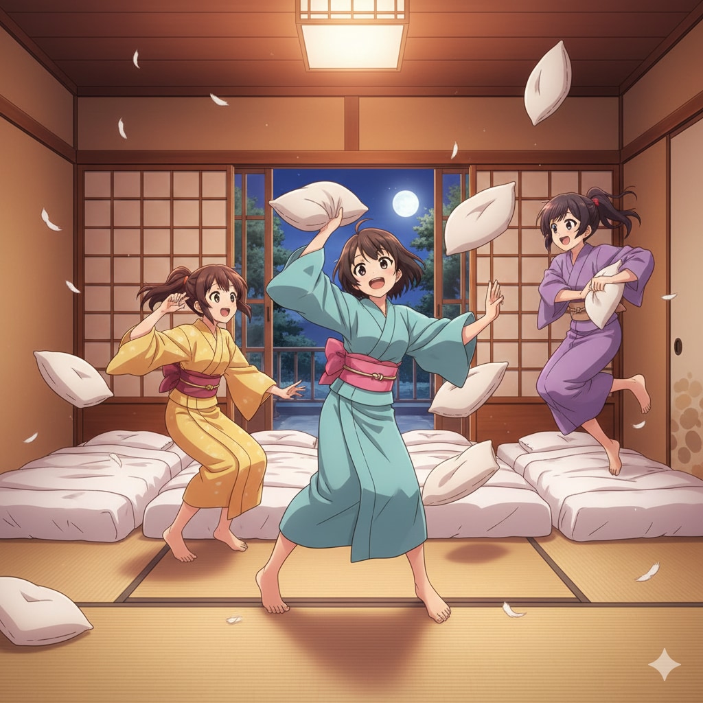 枕投げ | の人気AIイラスト・グラビア