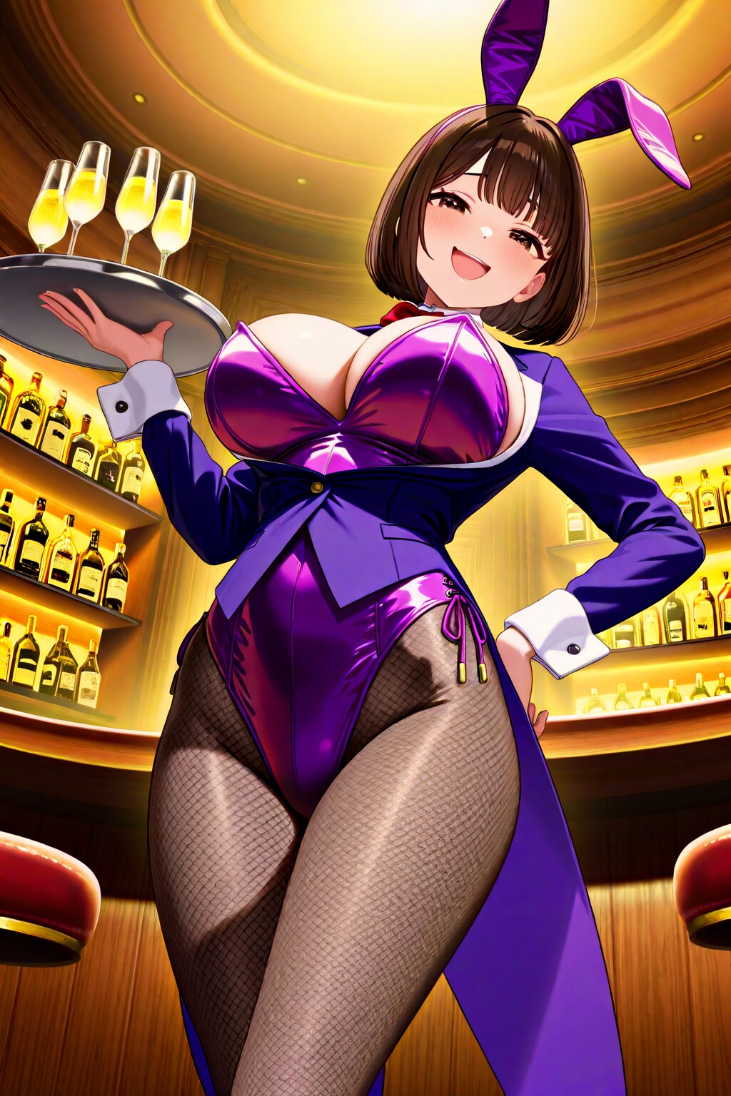 紫バニーのアキちゃん