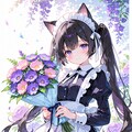 旅する黒猫とすみれの花束 4枚目