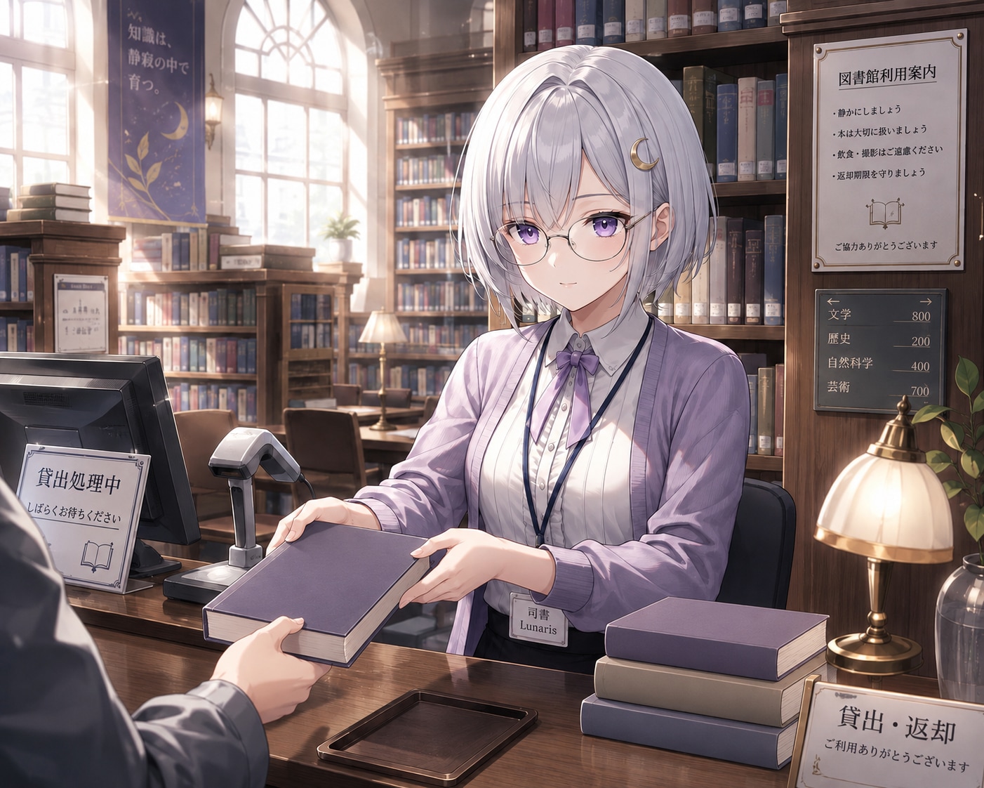 司書のお姉さんルナリス | の人気AIイラスト・グラビア