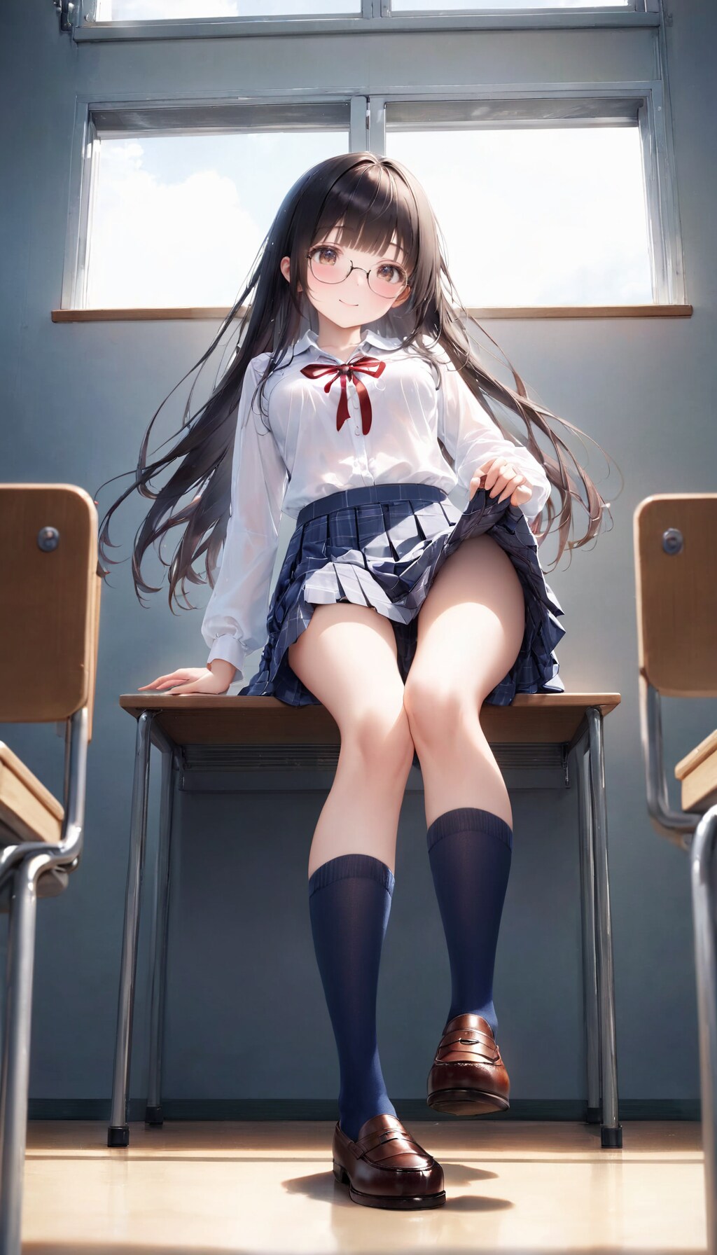 小夜のスカートアゲアゲ