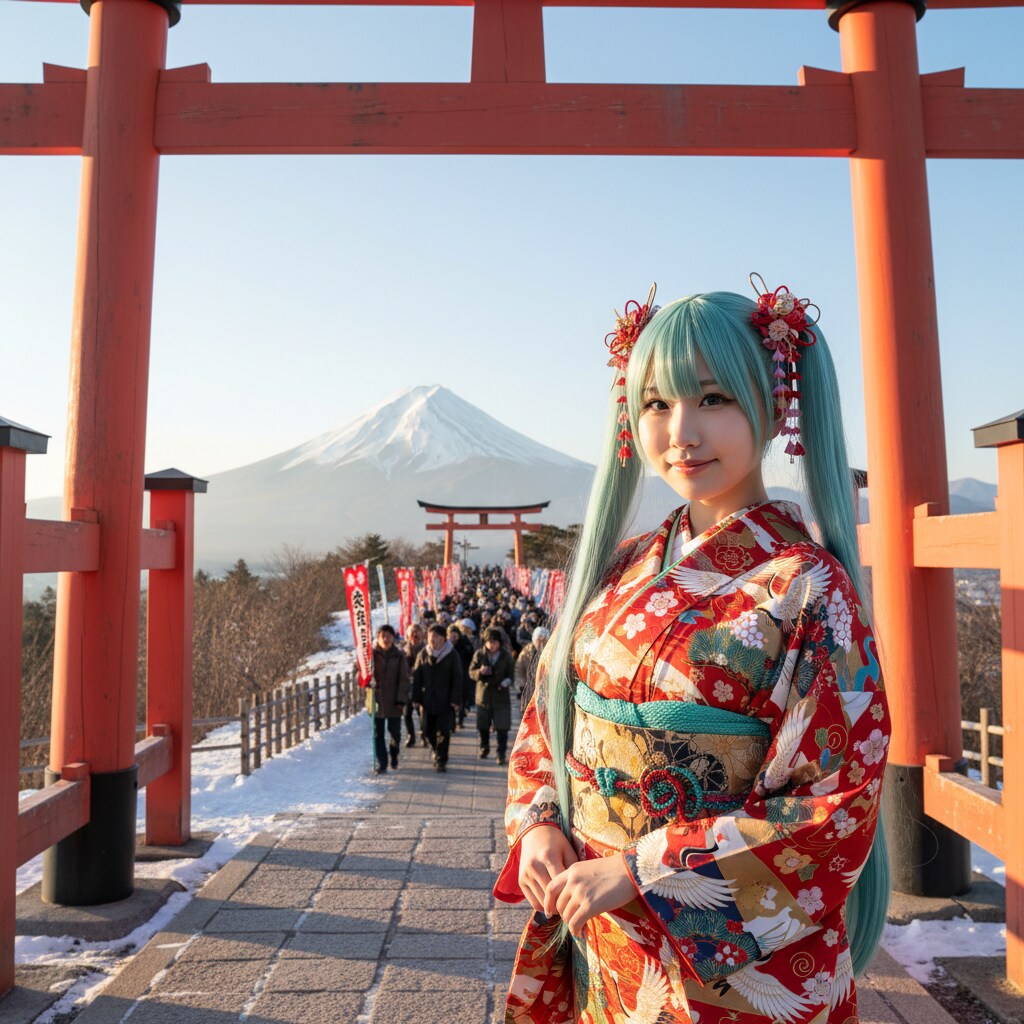 みどツイさんと初日の出