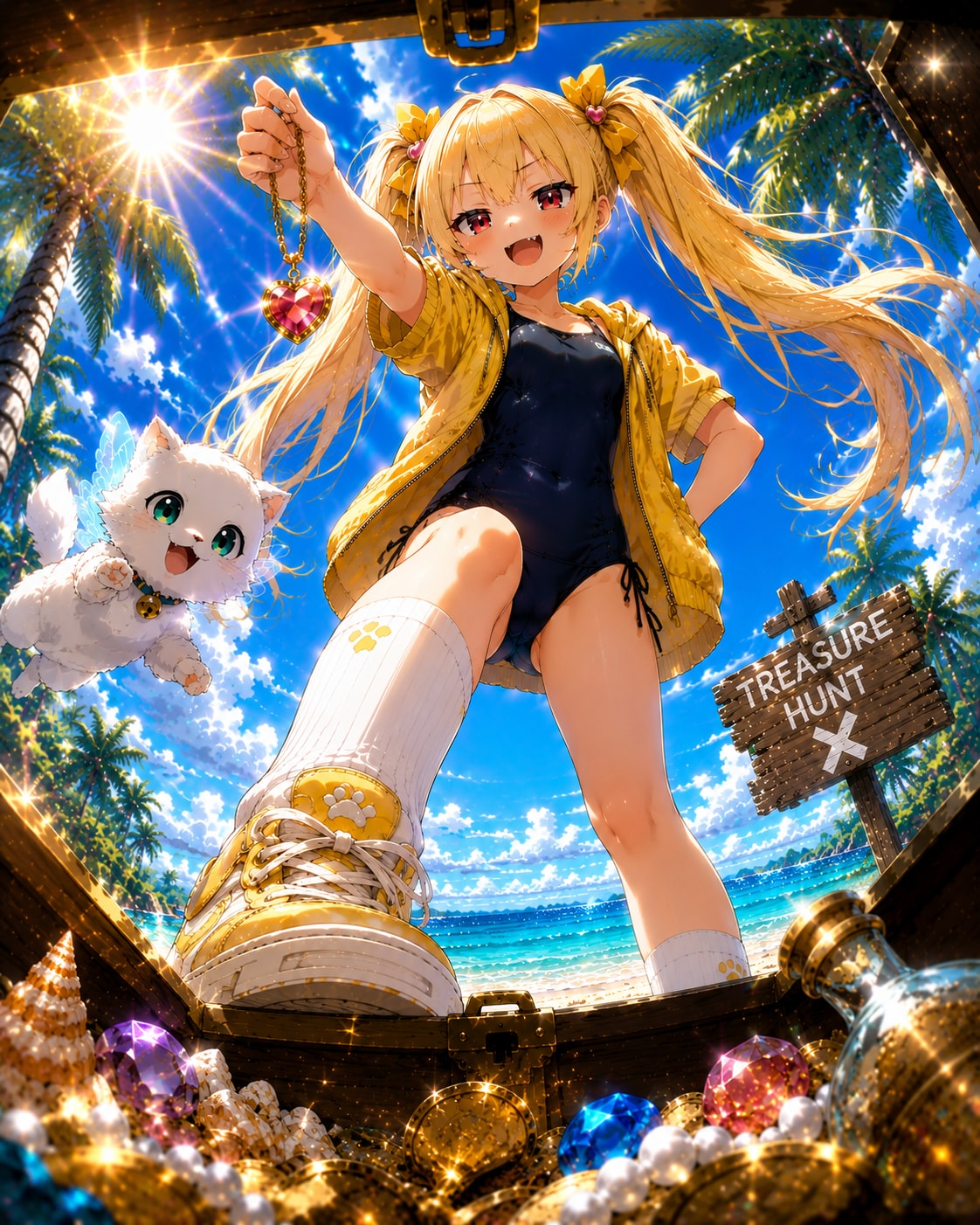 ざぁーこ♡ お宝は私の勝ち！