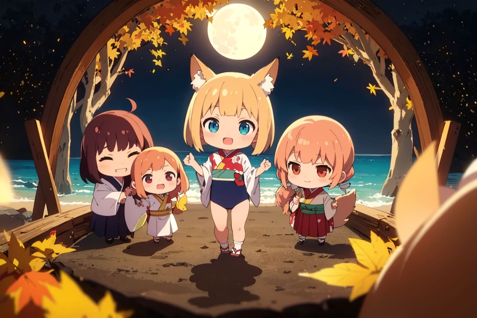 ちびちゃんと海。 | の人気AIイラスト・グラビア