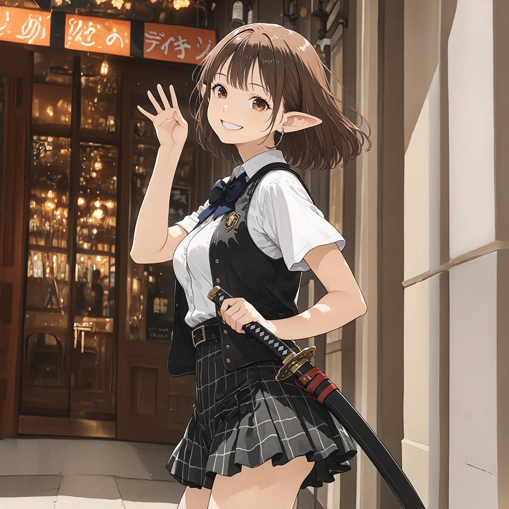 サムライ女子高生エルフb