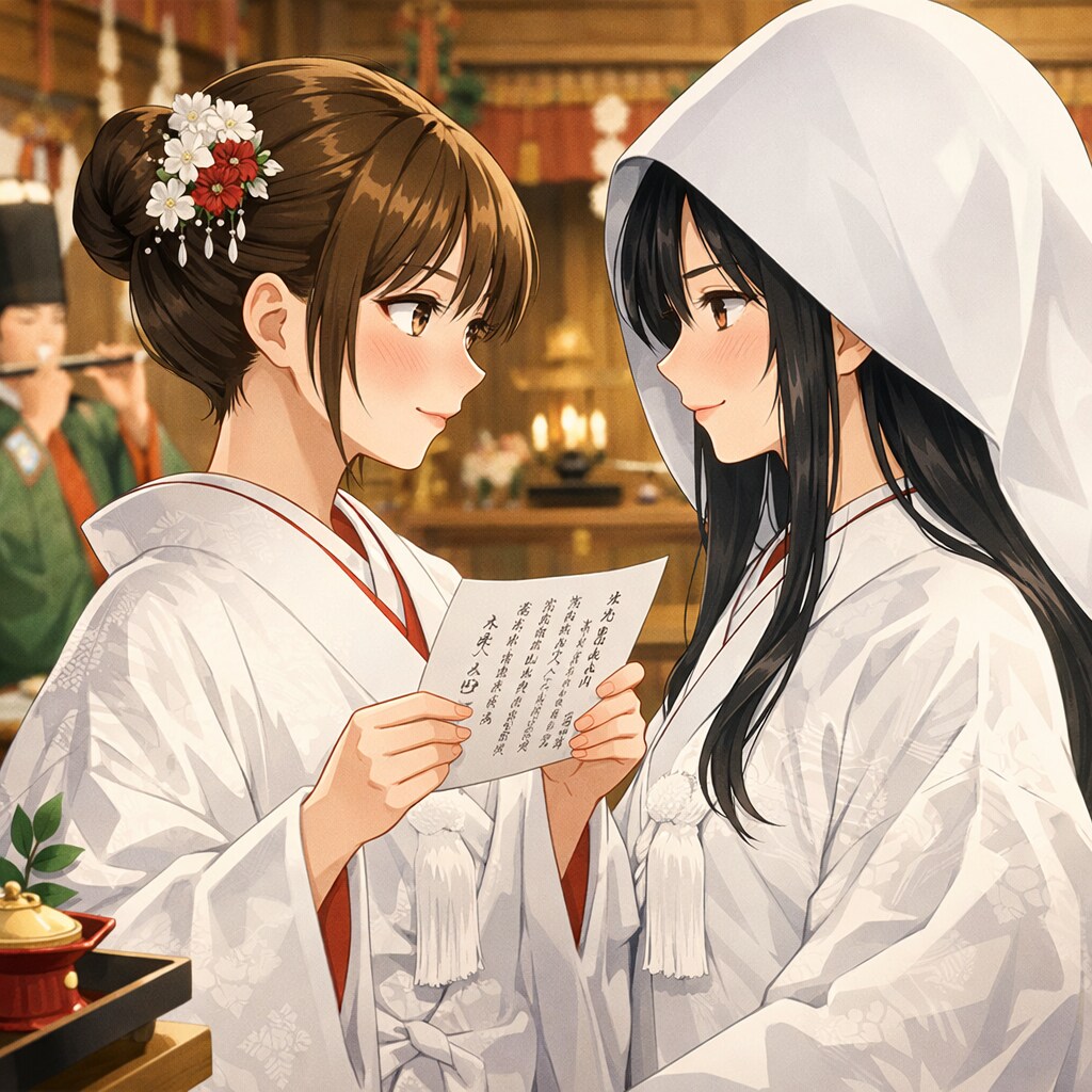 誓詞奏上（神前結婚式の日　02）