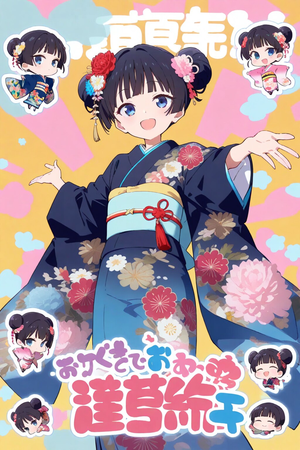 1月だし、まだまだ着物❗なおだんごちゃん🍡✨