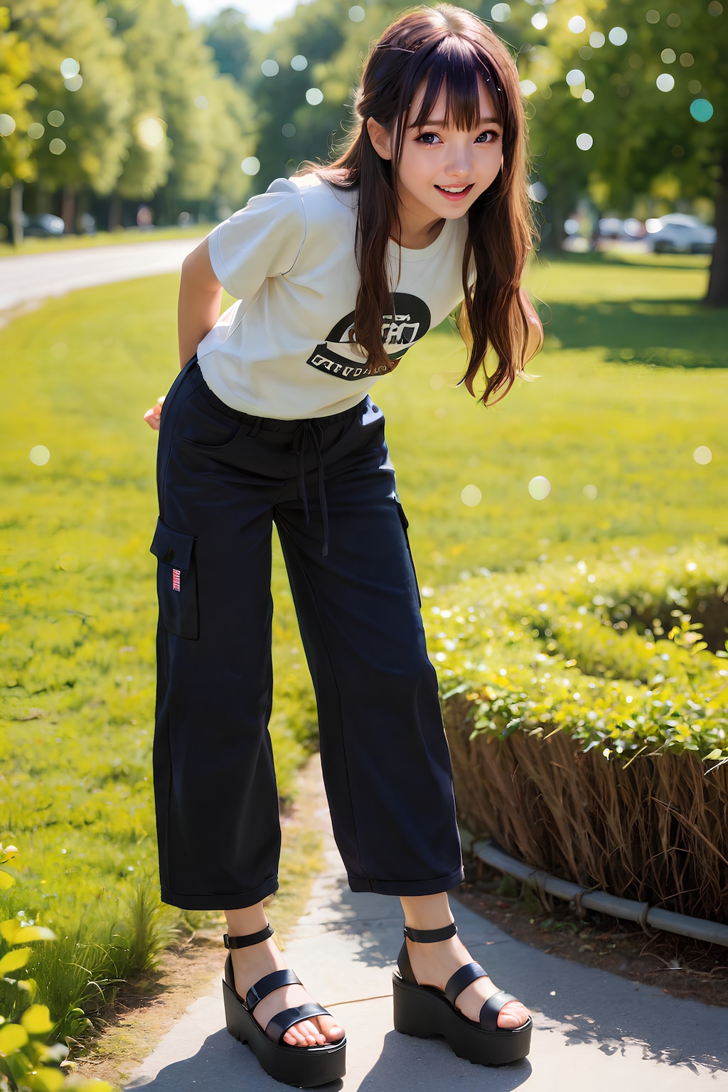 Tシャツ＆バギーパンツ