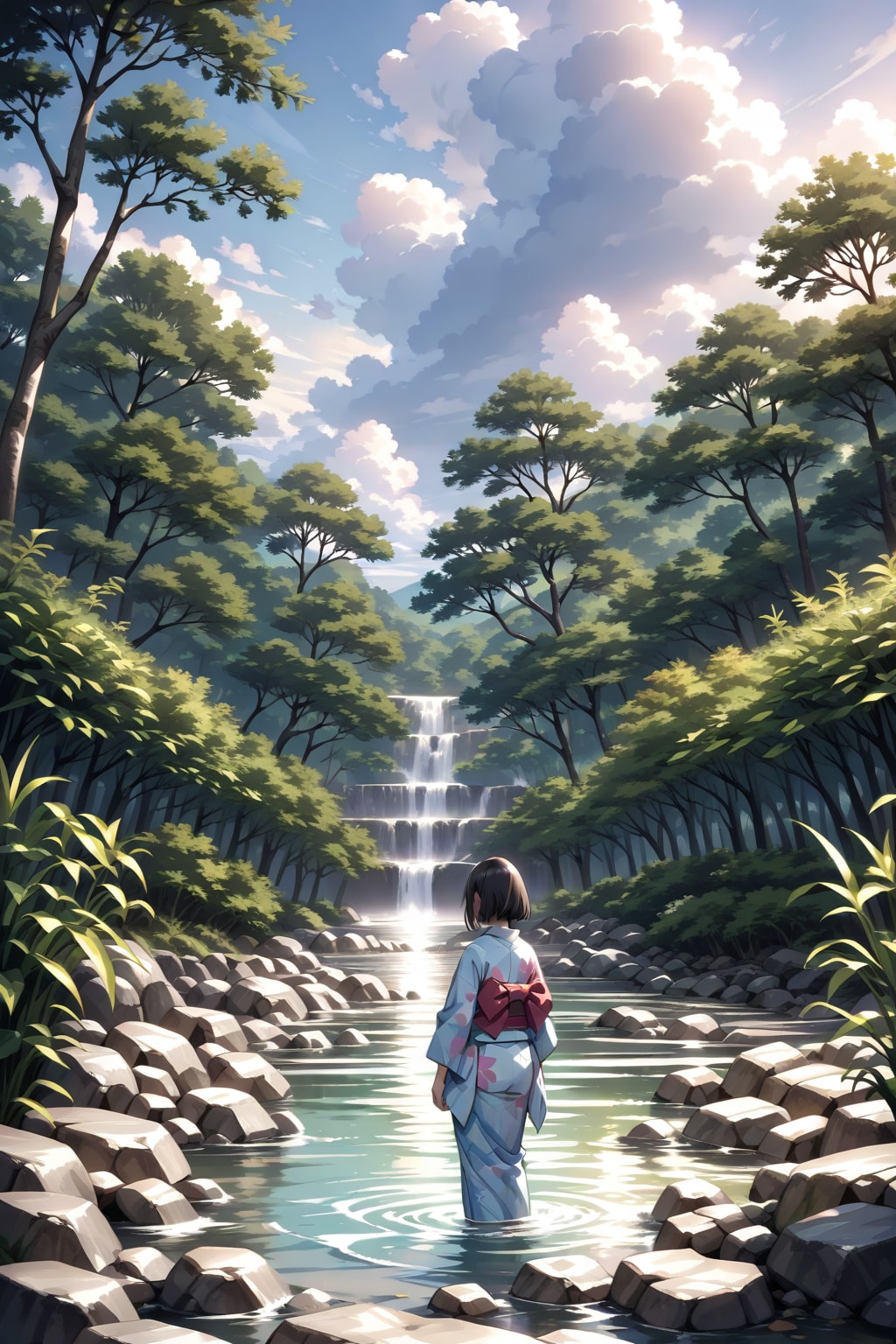 夏の川