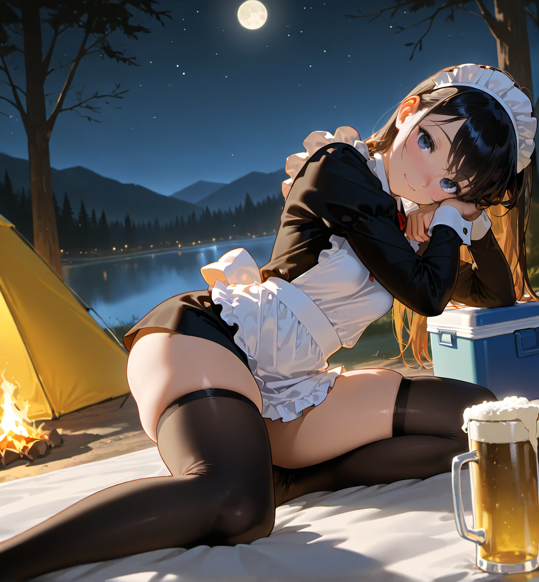 メイドさんのソロキャンプ