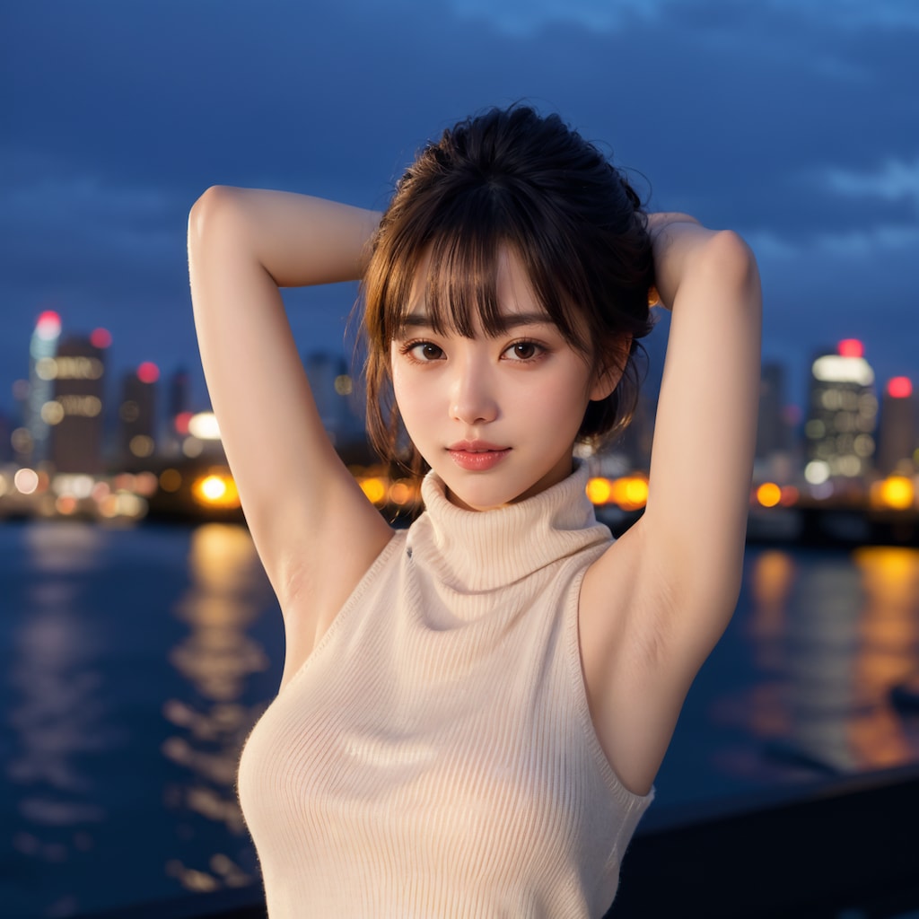 ノースリーブ腕上げポーズ 4/4