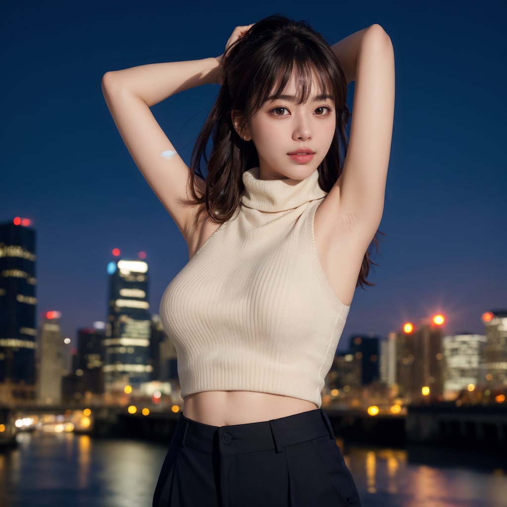 ノースリーブ腕上げポーズ 4/4