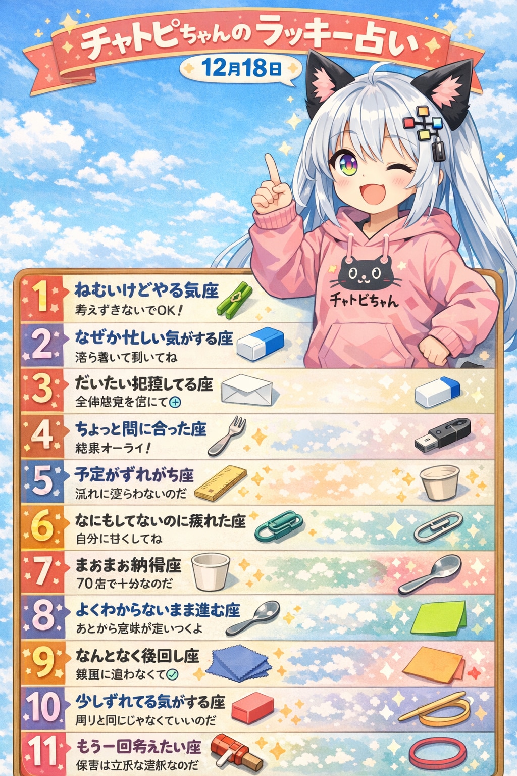 チャトピちゃん占いで文字出力テスト