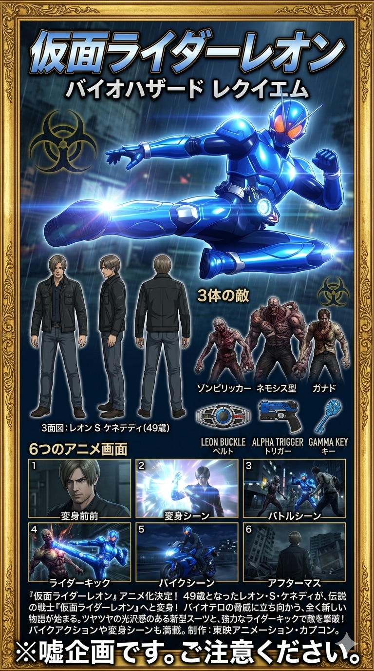 仮面ライダーレオン　バイオハザードレクイエム