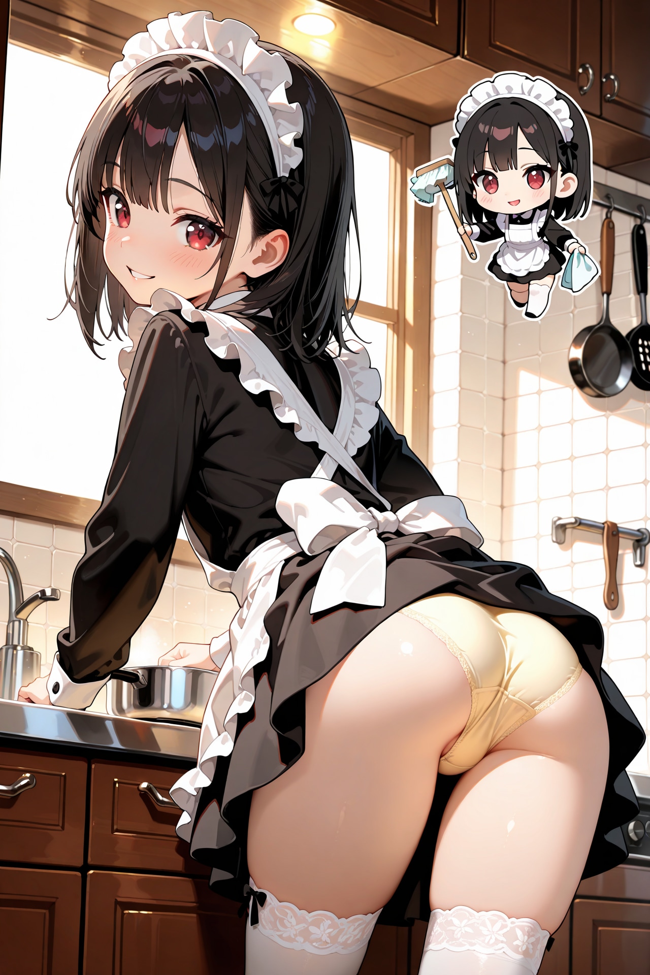パンチラでお掃除ちびキャラメイドさん Z701